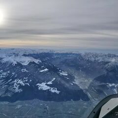 Flugwegposition um 13:43:35: Aufgenommen in der Nähe von Gemeinde Reith im Alpbachtal, Österreich in 3126 Meter